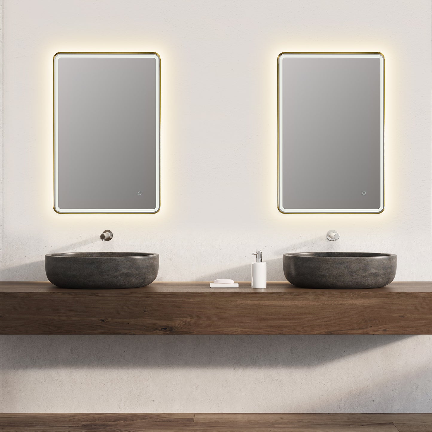 Viaggi Modern Rectangle Bathroom/Vanity LED Lighted Wall Mirror