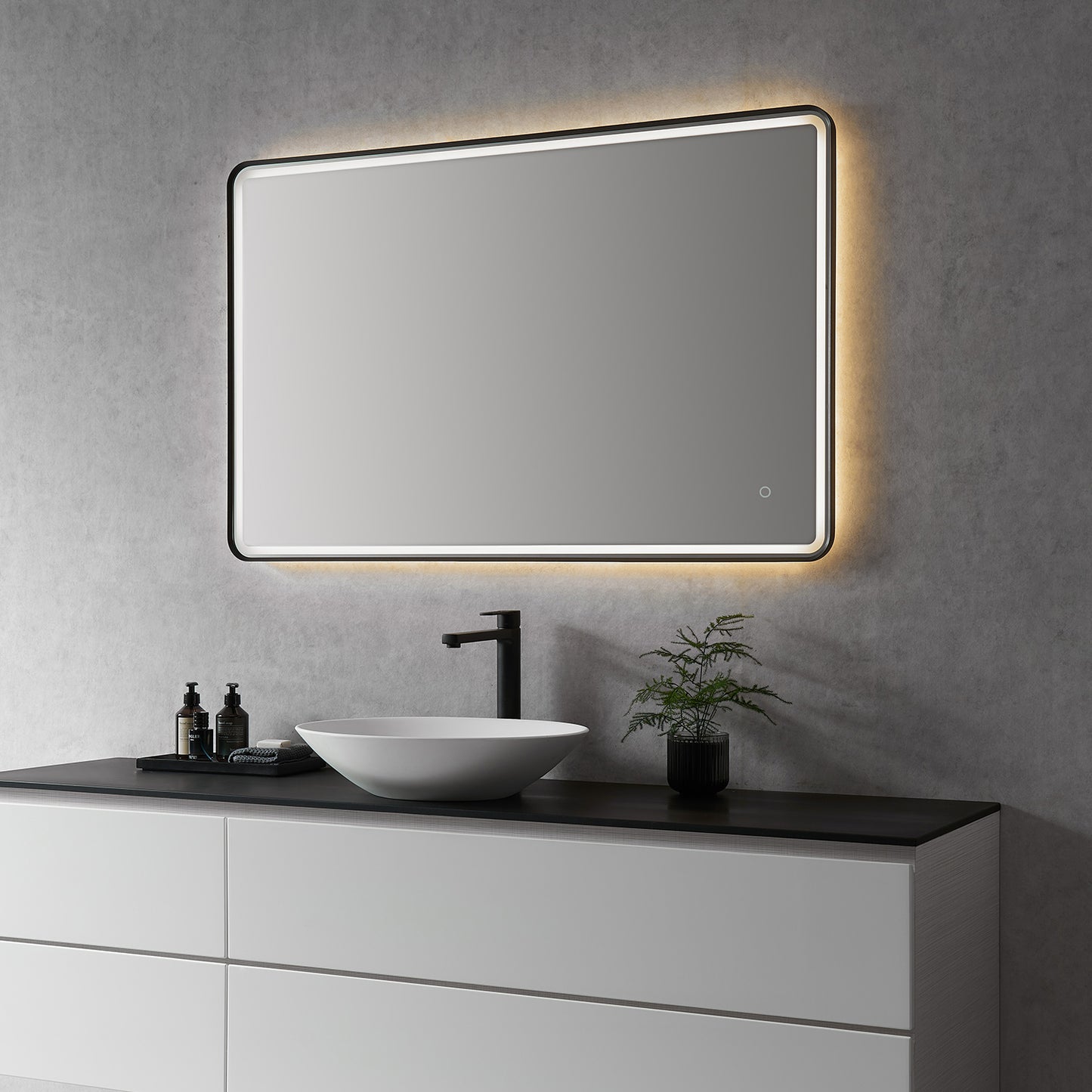 Viaggi Modern Rectangle Bathroom/Vanity LED Lighted Wall Mirror