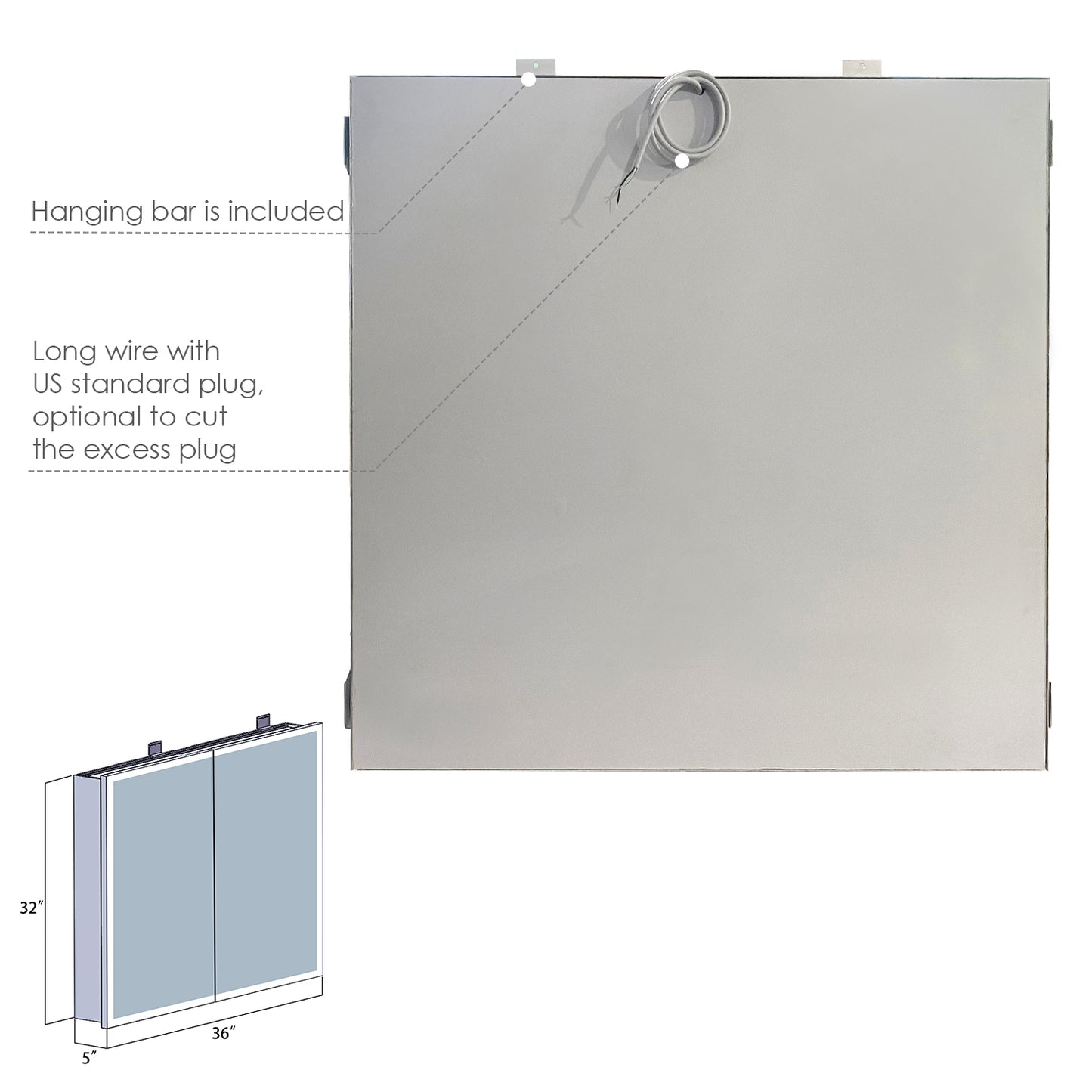 Carsoli Rectangle Frameless Surface/Recessed Mounted LED Lighted Bathroom Medicine Cabinet