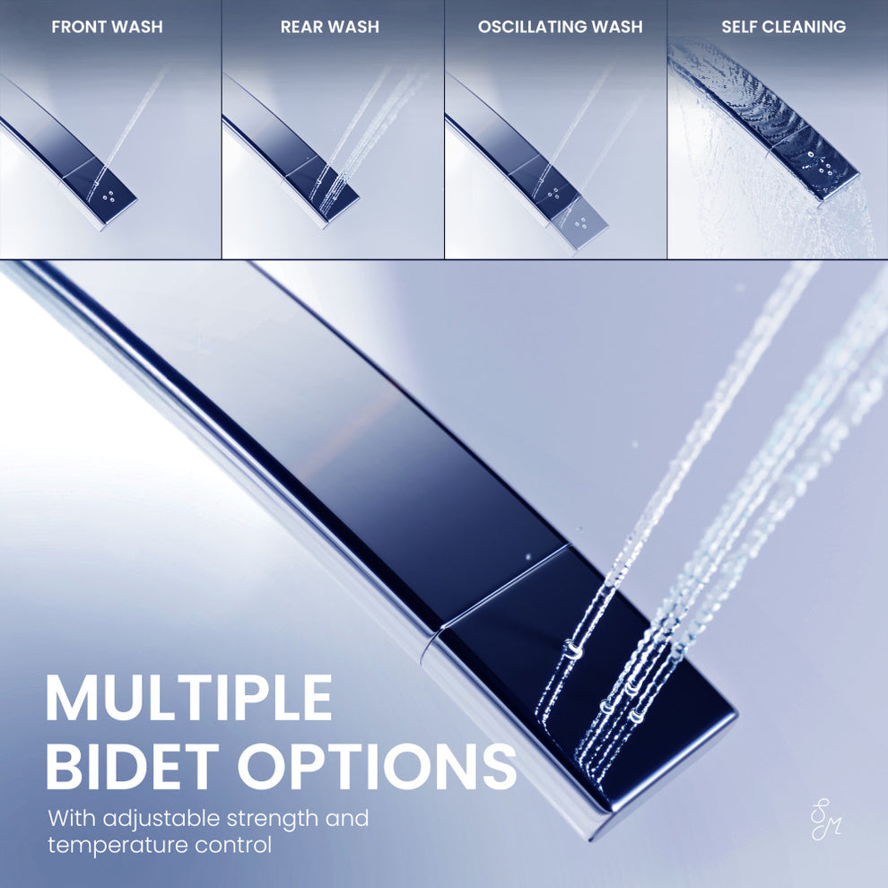 Swiss Madison Concorde Smart Bidet Toilet with Auto Flush, Heated Seat, and Square Bowl