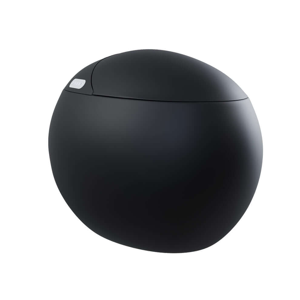 Swiss Madison Plaisir Round Smart Bidet Toilet in sleek black design with modern features.