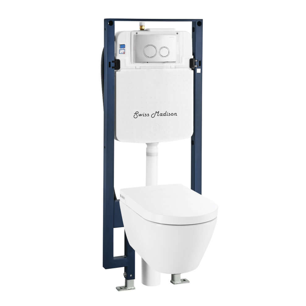 Swiss Madison Pur Wall-Hung Smart Bidet Toilet with integrated bidet features and modern design.