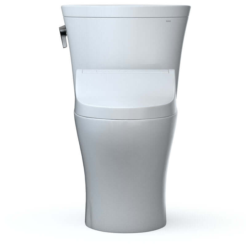 White toilet cistern on a white background