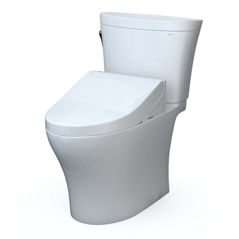 White toilet on a white background