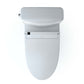 View of top of toilet from above