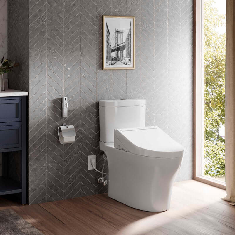 TOTO Aquia IV - WASHLET+ C5 Two-Piece Bidet Toilet - Dual Flush- Universal Height MW4463084CEMFGN#01