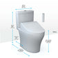 TOTO Aquia IV - WASHLET+ C5 Two-Piece Bidet Toilet - Dual Flush- Universal Height MW4463084CEMFGN#01