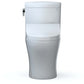 White toilet on white background