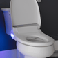 BB-2000 Bio Bidet Bliss Smart Toilet Seat - Side view of seat installed on toilet with lid up