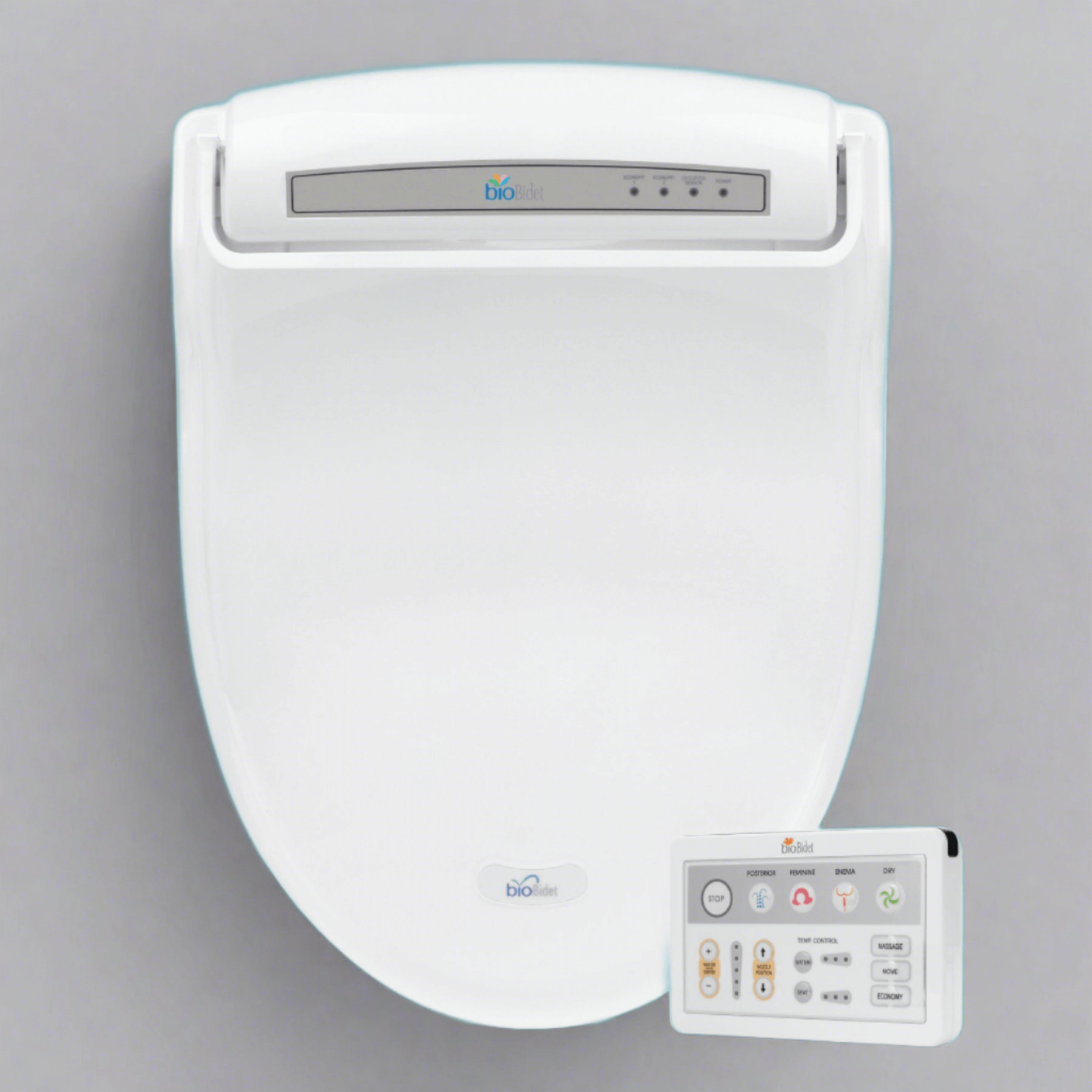BB-1000 Supreme Bio Bidet Smart Toilet Seat - top view with remote at side