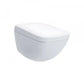 White toilet on a white background