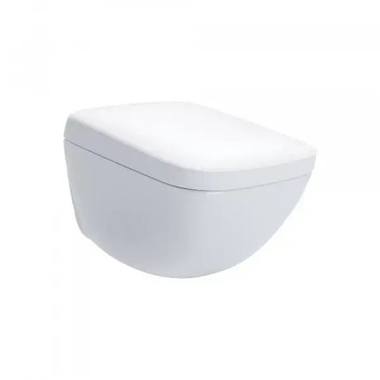 White toilet on a white background