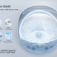 Foam Shield features for Horow X70 Smart Bidet Toilet, showcasing splash protection, odor isolation, and antibacterial defense.
