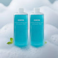 HOROW 480ml Splashfoam for Smart Toilet, two bottles with foaming agent in bubbles, promoting hygiene and performance.