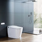 Modern HOROW T05 Smart Toilet showcased in a sleek bathroom setting with glass shower, featuring auto open and flush technology.