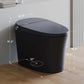 Horow T36 Luxury Smart Toilet in matte black finish with dimensions displayed on sleek bathroom floor.