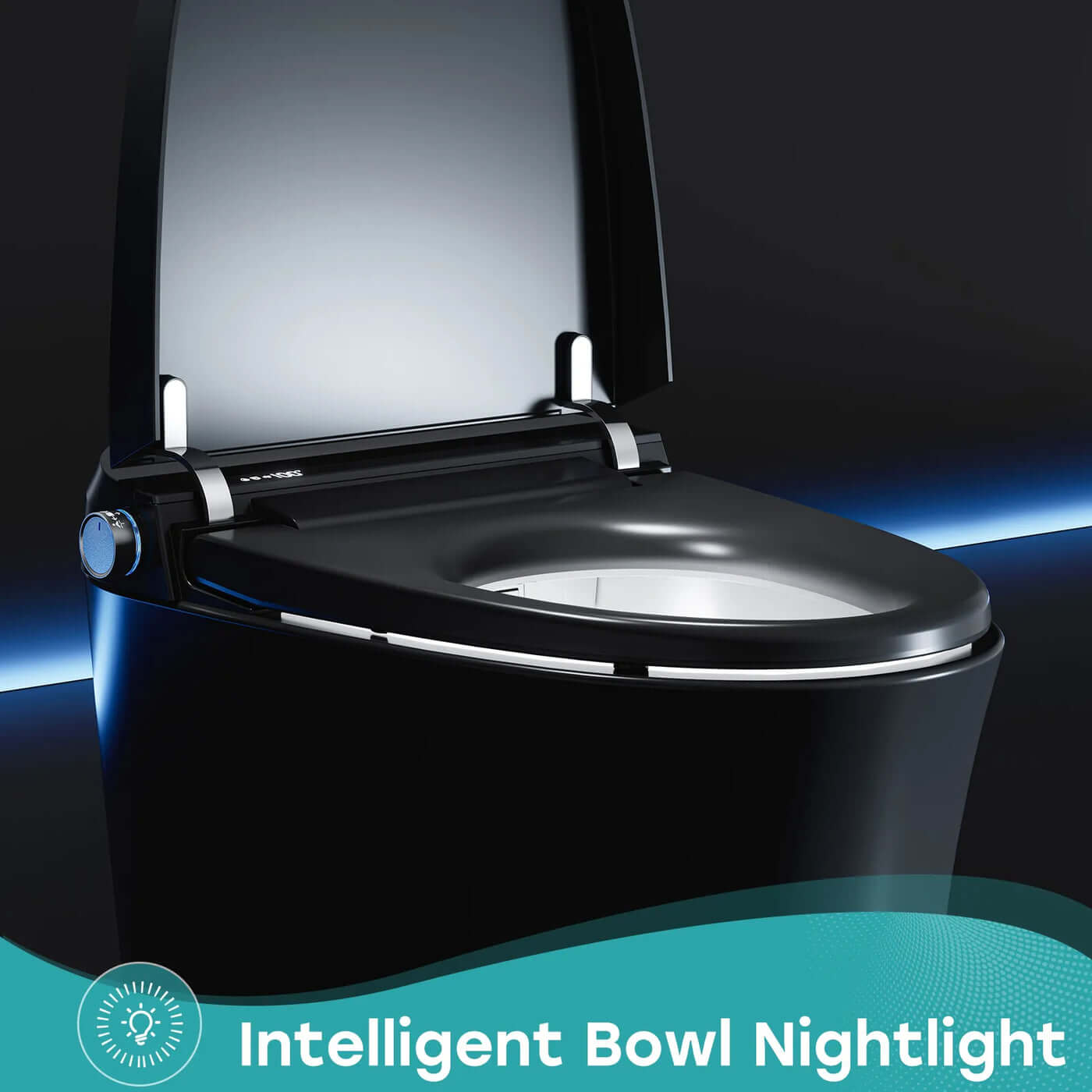 Horow T36 luxury smart toilet with intelligent bowl nightlight and matte black finish.