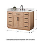 Gavino 48" Single Bathroom Vanity with Grain White Composite Stone Countertop by Altair Design