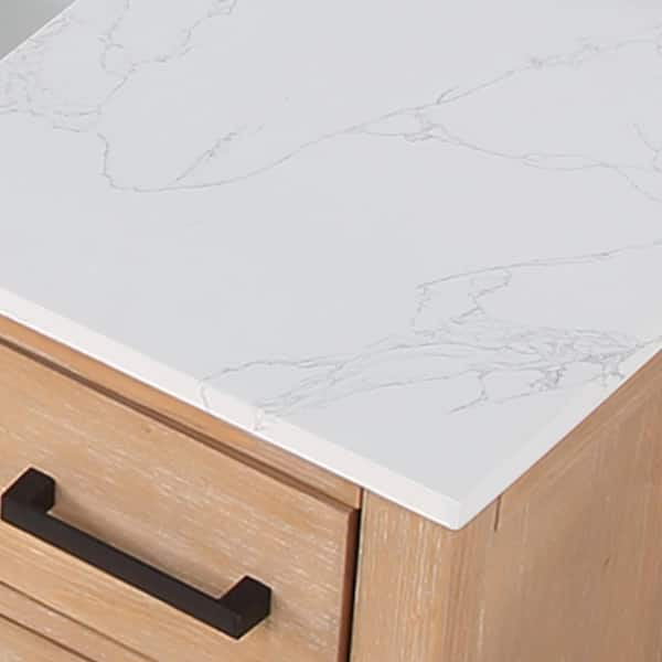 Gavino 48" Single Bathroom Vanity with Grain White Composite Stone Countertop by Altair Design