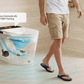 Horow X70 Smart Bidet Toilet with automatic lid closure before flushing in modern bathroom setting.