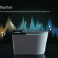 Horow X70 Smart Bidet Toilet with relaxing light sync to music for an interactive bathroom experience.