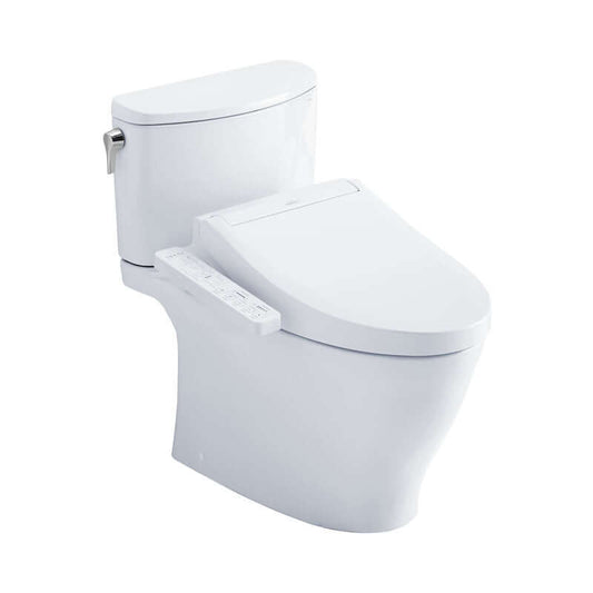 White toilet with white background