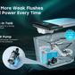 Horow X70 Smart Bidet Toilet system showing built-in tank and 100W pump for powerful flushing.