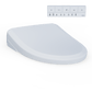 TOTO S7 Washlet bidet toilet seat with remote control for customizable cleansing features.