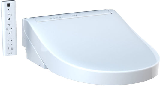 Washlet C5 Smart Bidet Seat by Toto, for Elongated Bowls, Adjustable Water/Air Temperature, Remote Control, Heated Seat, Deodorizer, SW3084#01 - Front view