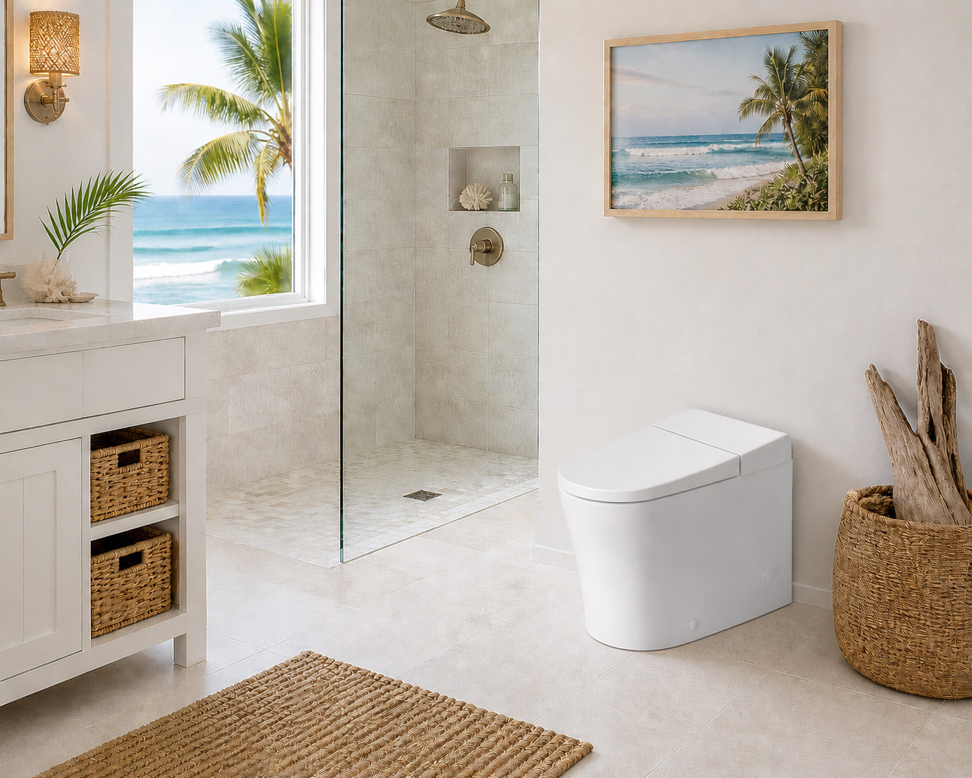 Duravit SensoWash U Smart Toilet with Endless Warm Water, Phone App Control, and Auto Lid