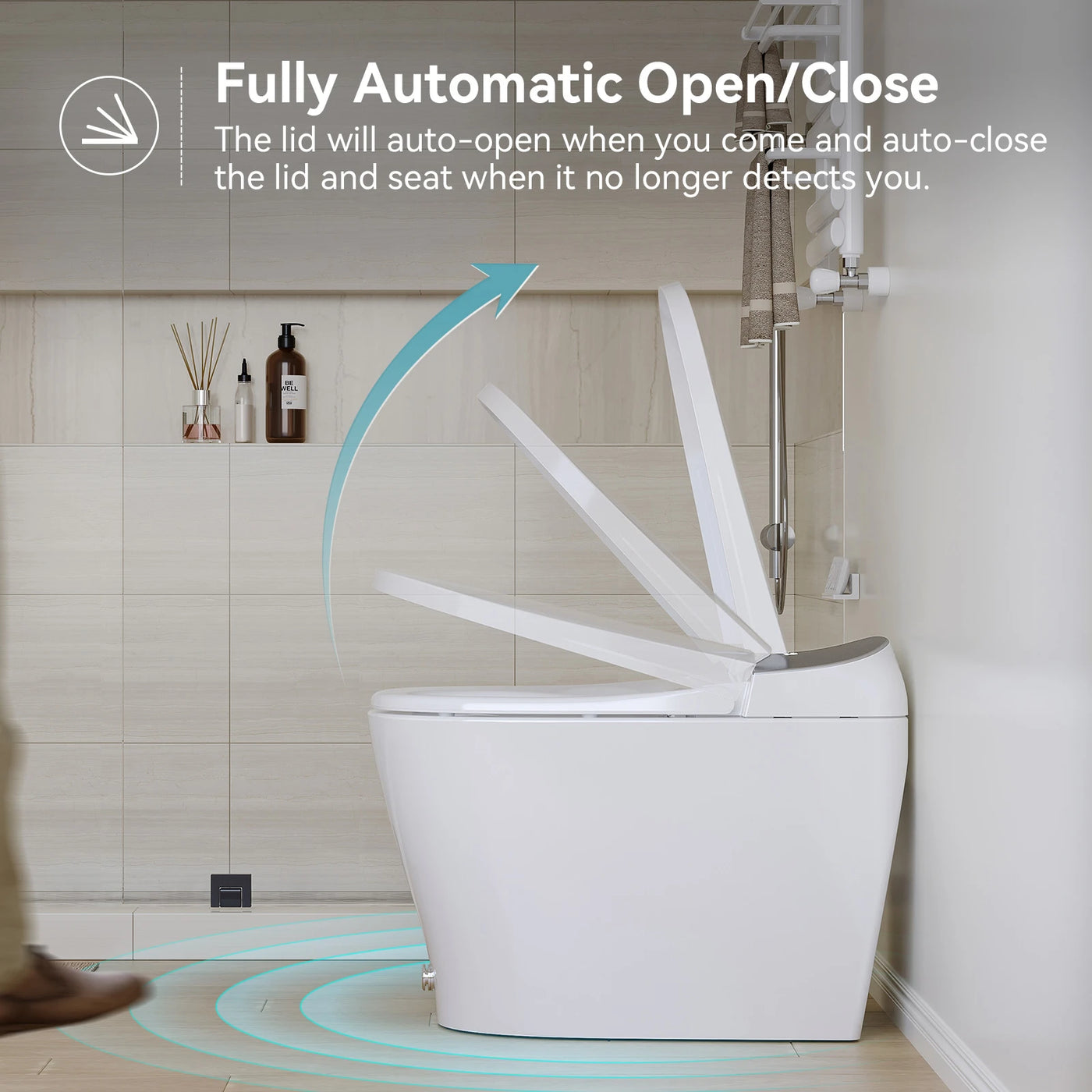 HOROW T03 Smart Toilet with fully automatic open and close feature for modern convenience.