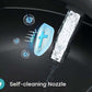 Self-cleaning nozzle feature of the Horow T36 Luxury Smart Toilet with water flow illustration.