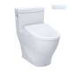 TOTO Aimes Washlet+ S7 Bidet Toilet in white with sleek design and advanced flushing technology.