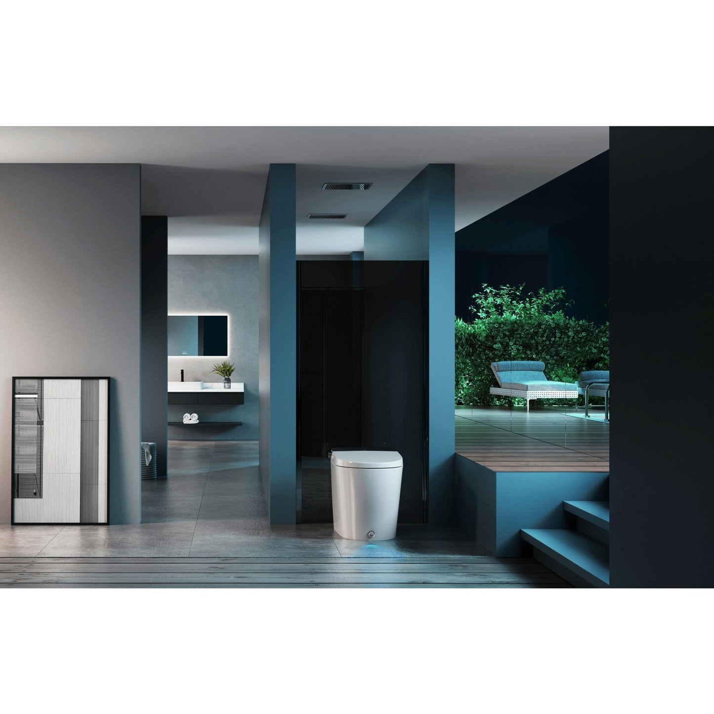 Kingston Brass Edison Smart Toilet with Bidet, Heated Seat, and Auto Flush