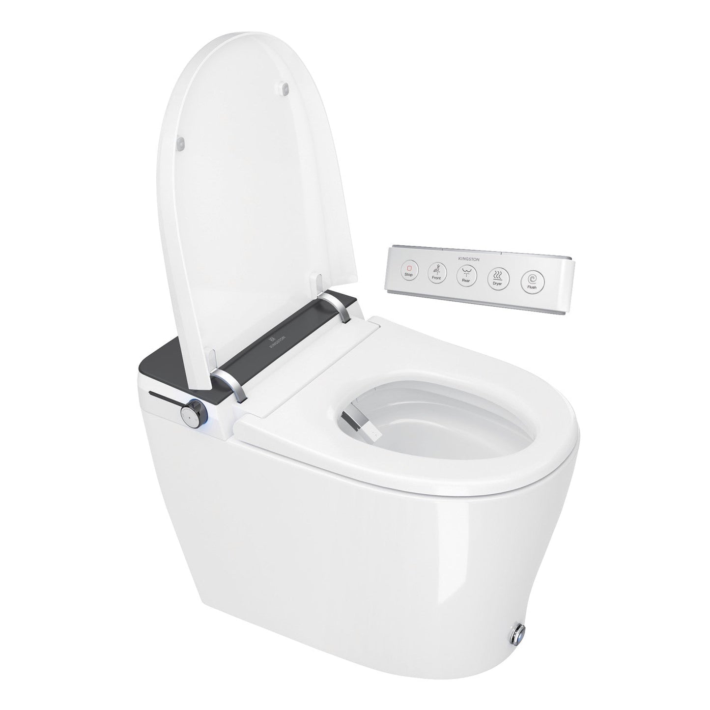 Kingston Brass Edison Smart Toilet with Bidet, Heated Seat, and Auto Flush