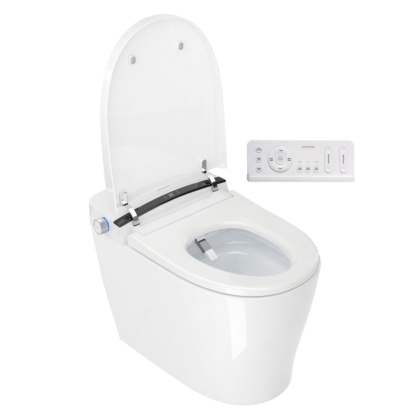 Kingston Brass Upton Smart Toilet with UV Sterilization, Auto Lid, Air Dryer