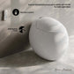 Swiss Madison Plaisir Round Smart Bidet Toilet with remote control and side button flush features.