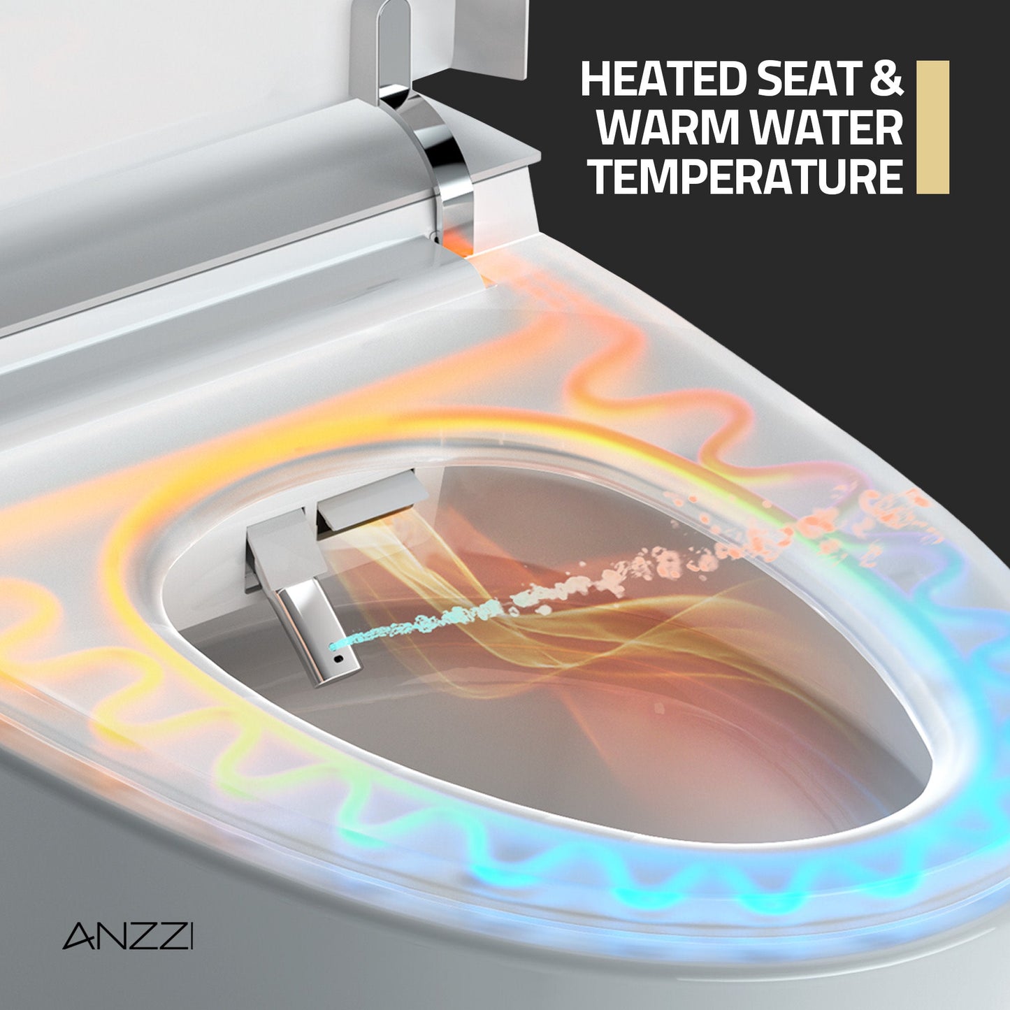 Juno 26 in. Smart Toilet and Bidet Set in White with Heated Seat, Front & Rear Wash, Foot Sensor, and Remote Control