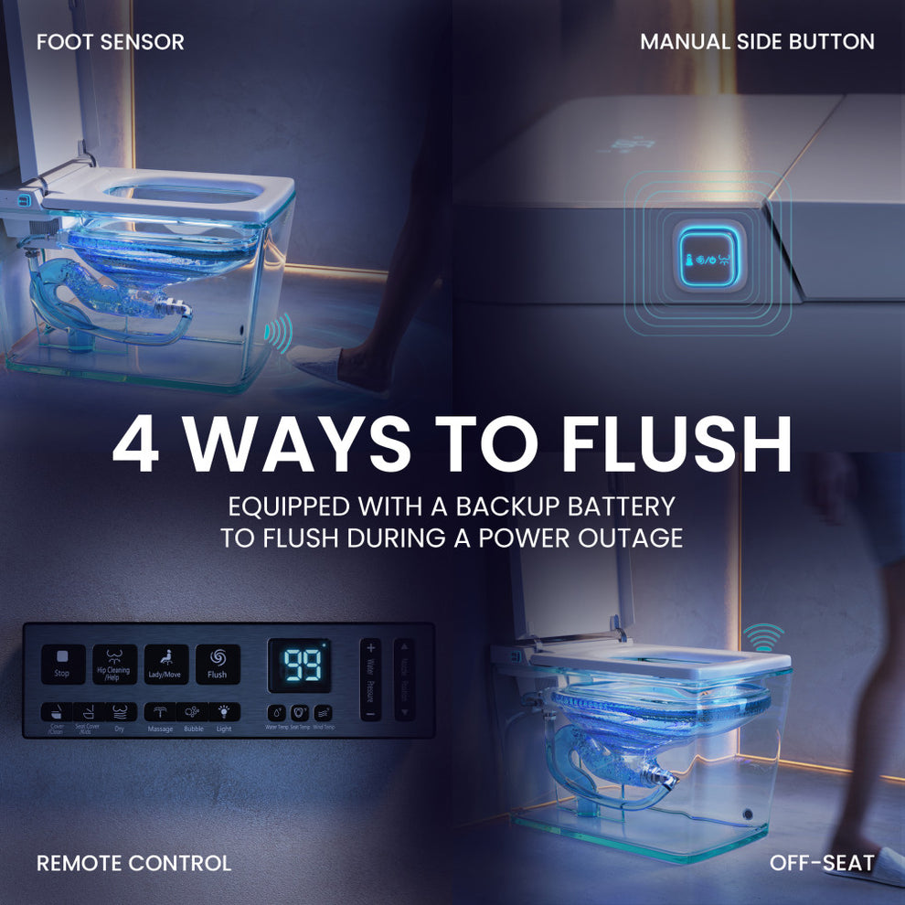 Swiss Madison Concorde Smart Bidet Toilet with Auto Flush, Heated Seat, and Square Bowl