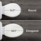 BB-2000 Bio Bidet Bliss Smart Toilet Seat - 2 seats from above comparing dimensions between round and elongated styles  