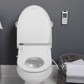 BB-2000 Bio Bidet Bliss Smart Toilet Seat - Front view of seat installed on toilet with lid up