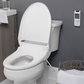 BB-2000 Bio Bidet Bliss Smart Toilet Seat - Front view of seat installed on toilet with lid up