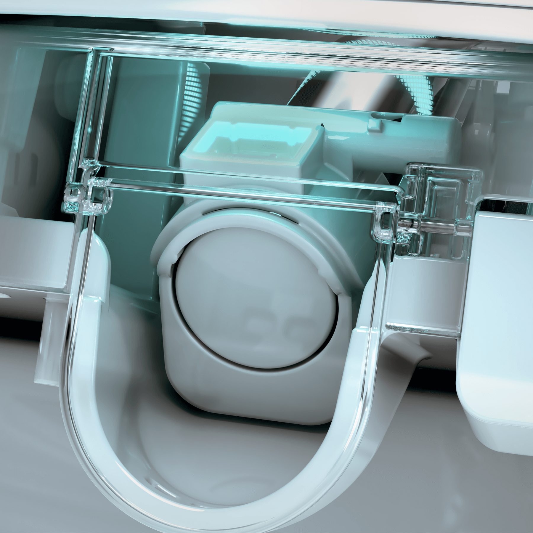 Bio Bidet Discovery DLS Smart Toilet Seat - View of internal components of UV sterilization light