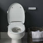 Bio Bidet Discovery DLS Smart Toilet Seat - Front view of seat installed on toilet with lid up