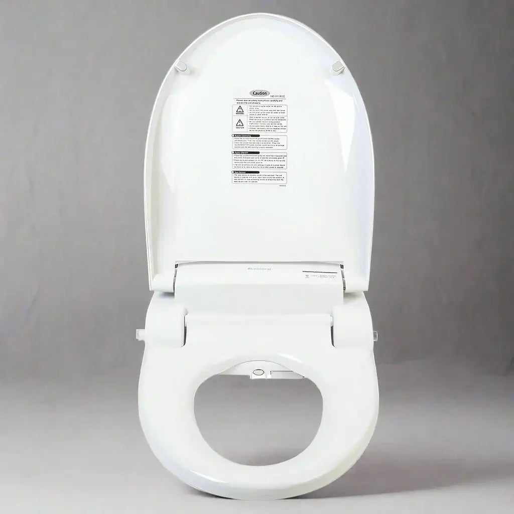 Blooming Bidet R1063 Smart Bidet Toilet Seat - Front view with lid up