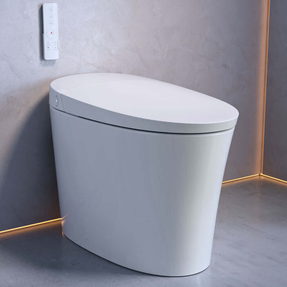 Swiss Madison Viro V10 Smart Bidet Toilet with remote control and modern design.