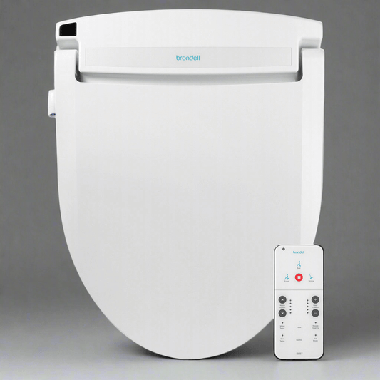 Brondell Swash BL97 advanced bidet toilet seat with remote control, features sleek design and user-friendly interface.