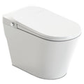 ANZZI ENVO Echo Smart Bidet Toilet (1.28 GPF), Elongated, Touchless Operation (Motion/Foot Sensor, Voice/Wi-Fi), UV Nozzle Sterilization, and Deodorizer
