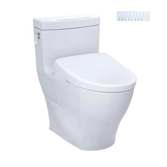 TOTO Aimes Washlet+ S7A one-piece bidet toilet with sleek design and advanced technology features.