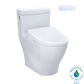 White toilet on white background